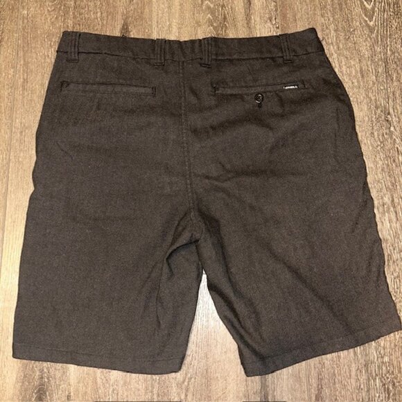 ONeill Shorts Mens 34 Dark Gray Chino Skater Flat Front 2 Tone 9" Inseam - Picture 3 of 3